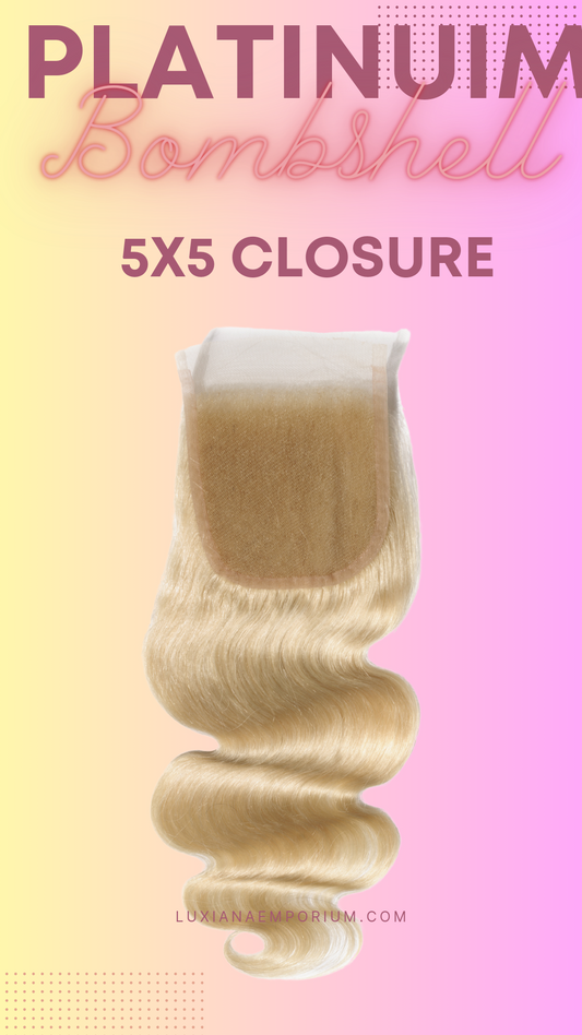 Blonde bombshell 5x5 closure